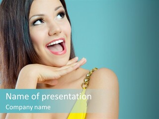 Eyes Eyelash Funny PowerPoint Template