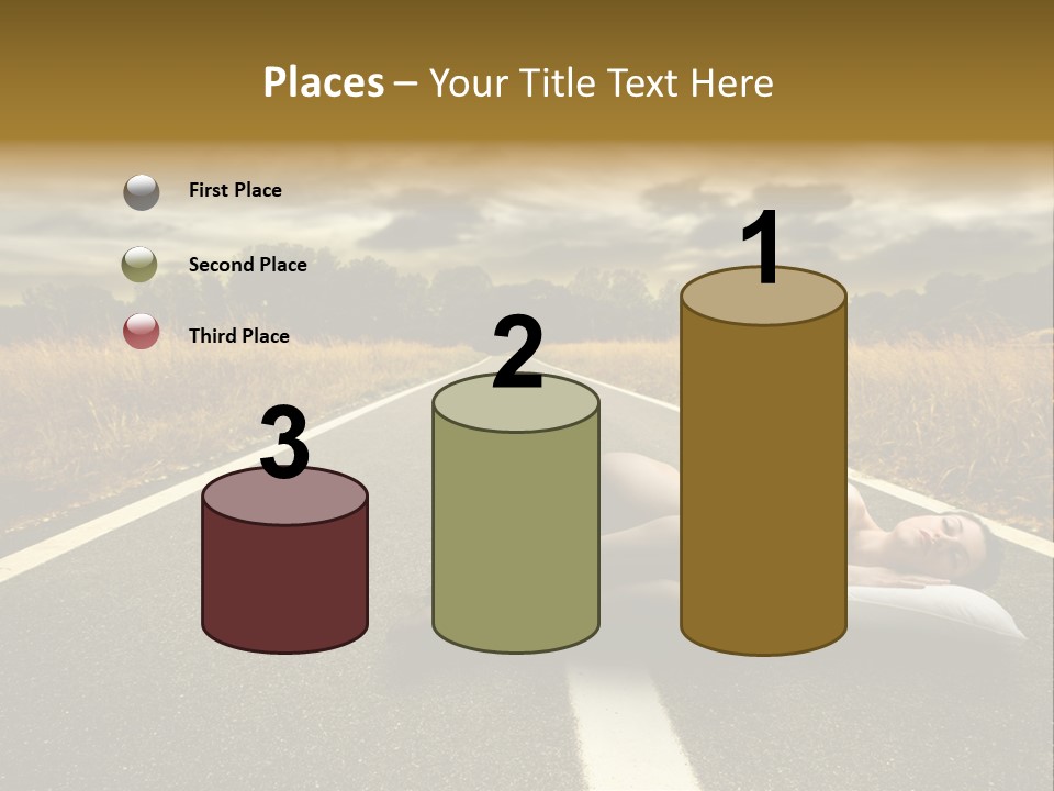 Girl Traffic  PowerPoint Template