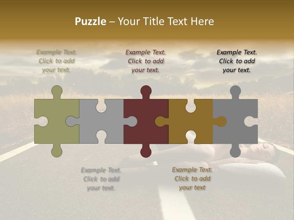 Girl Traffic  PowerPoint Template