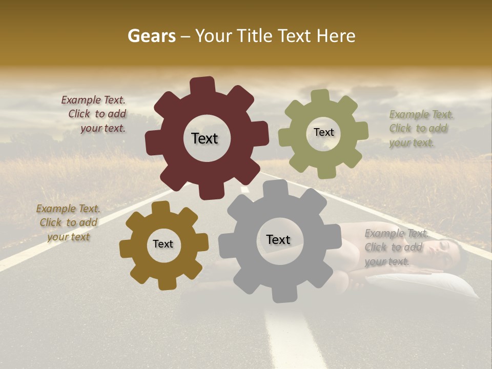 Girl Traffic  PowerPoint Template