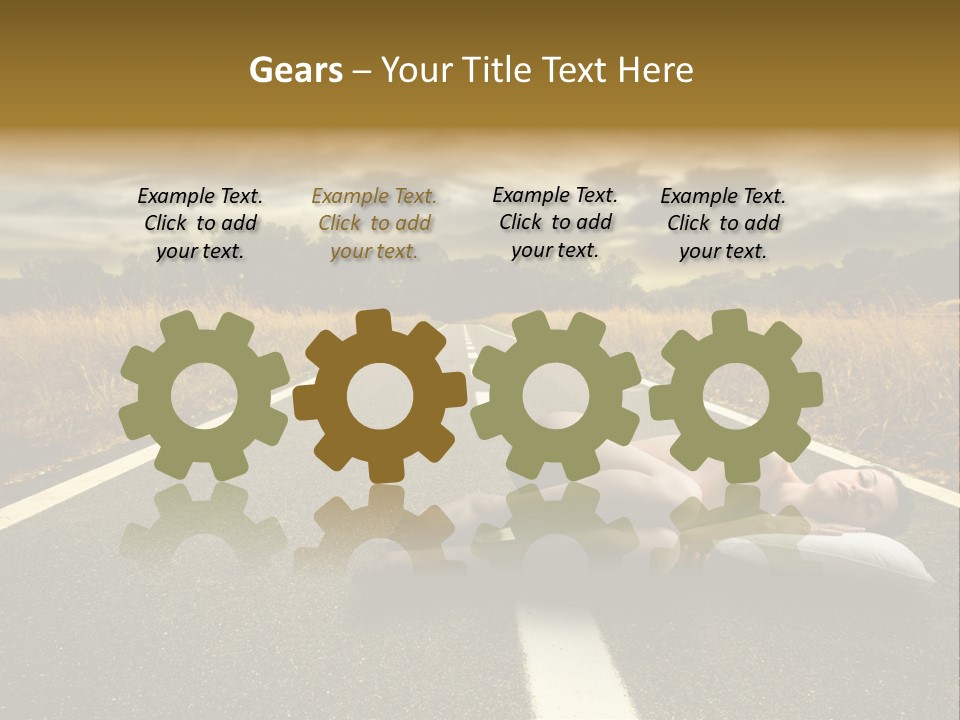 Girl Traffic  PowerPoint Template