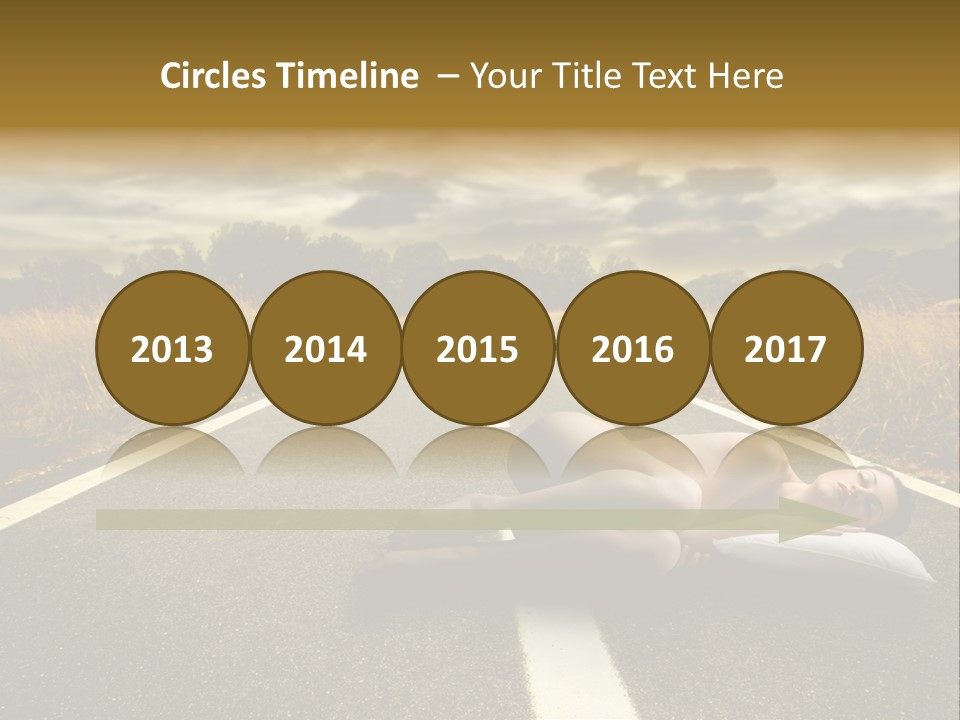 Girl Traffic  PowerPoint Template