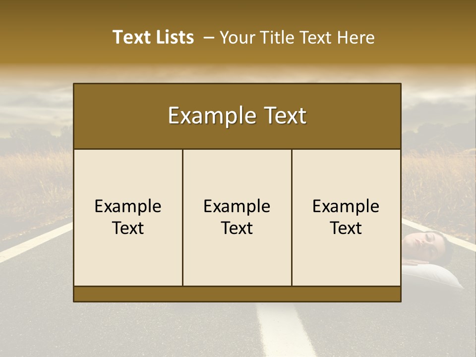 Girl Traffic  PowerPoint Template