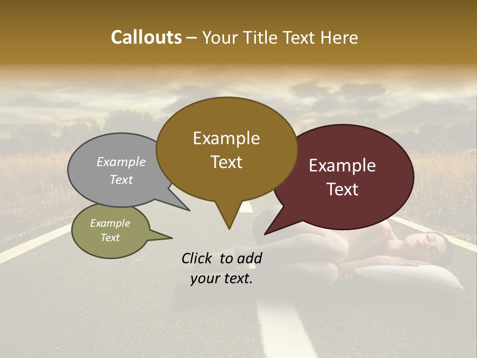 Girl Traffic  PowerPoint Template