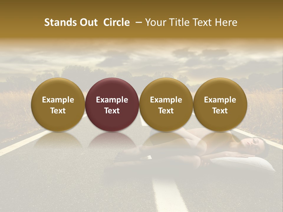 Girl Traffic  PowerPoint Template