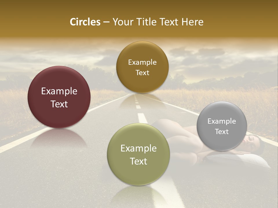 Girl Traffic  PowerPoint Template