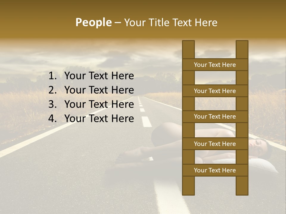 Girl Traffic  PowerPoint Template