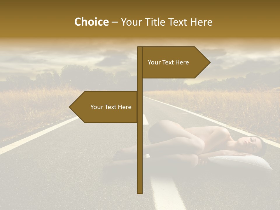 Girl Traffic  PowerPoint Template