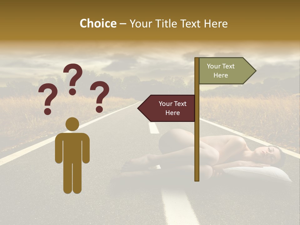 Girl Traffic  PowerPoint Template