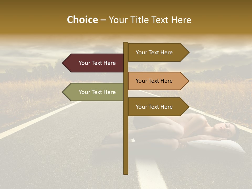 Girl Traffic  PowerPoint Template