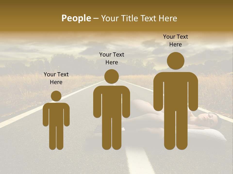 Girl Traffic  PowerPoint Template