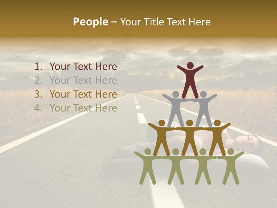 Girl Traffic  PowerPoint Template