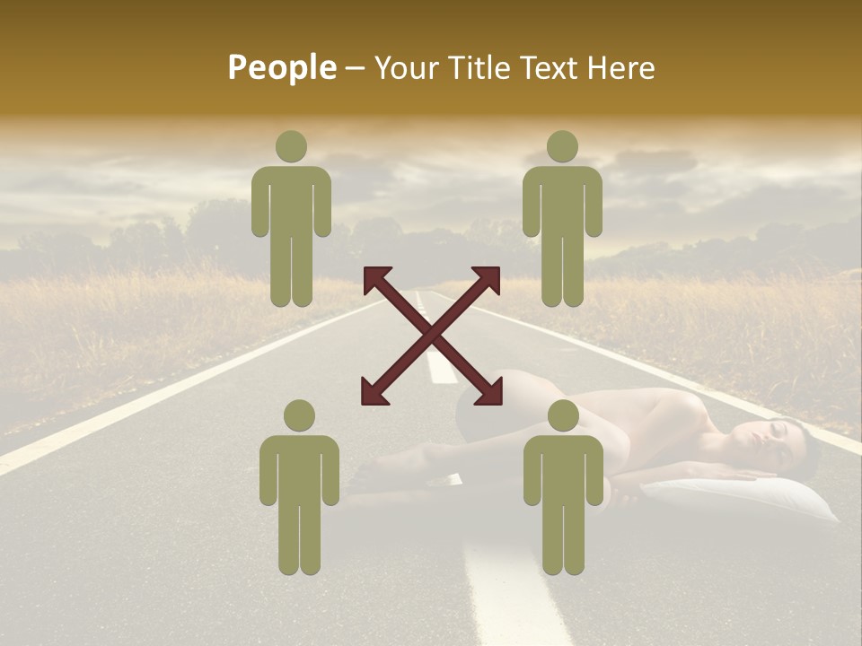 Girl Traffic  PowerPoint Template