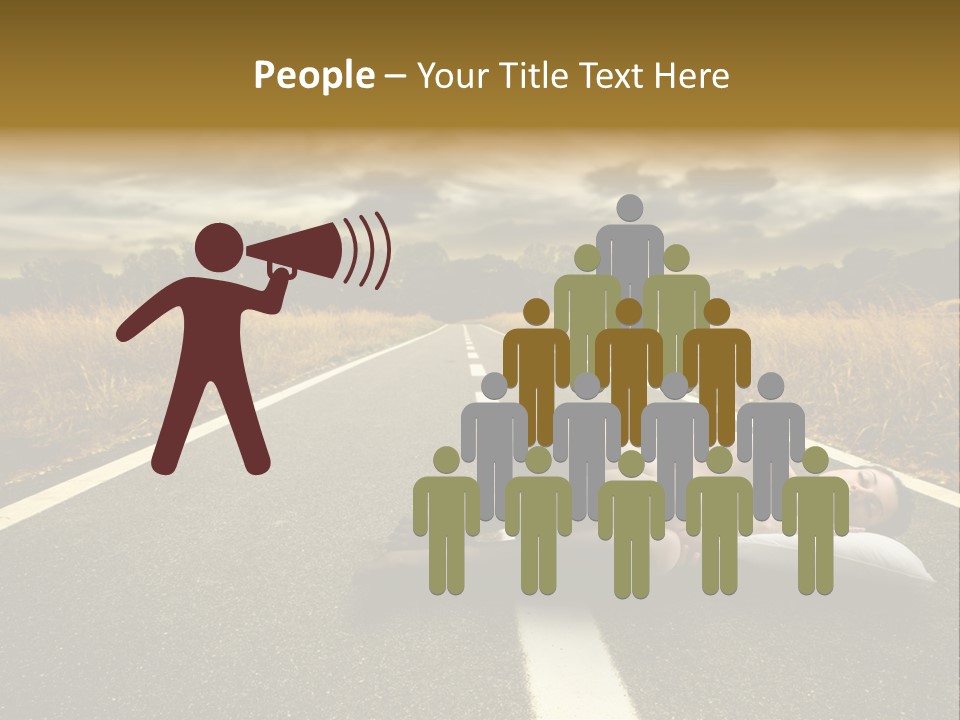 Girl Traffic  PowerPoint Template