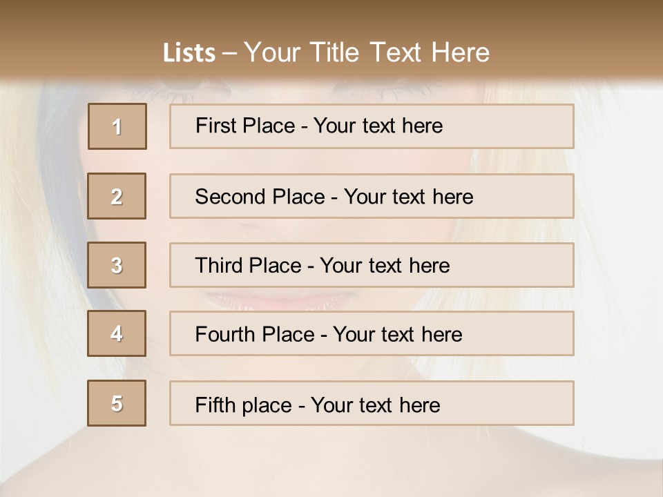 Short Asymmetrical Haircuts PowerPoint Template