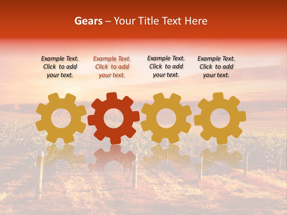 Vineyard Sunset PowerPoint Template