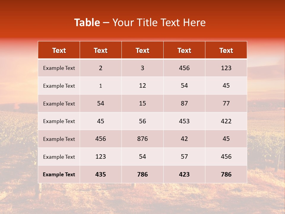 Vineyard Sunset PowerPoint Template