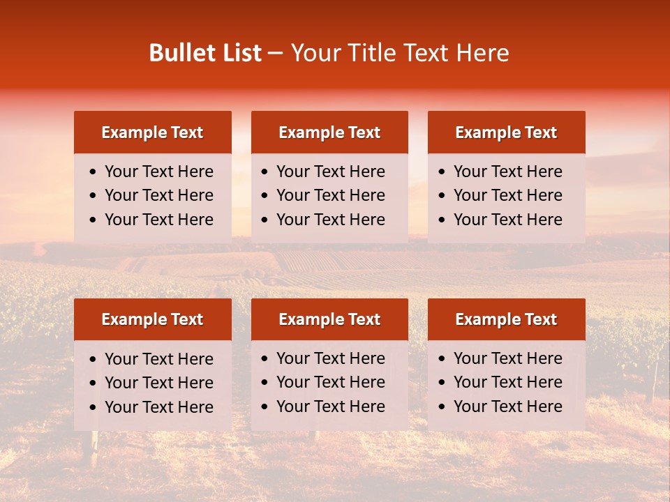 Vineyard Sunset PowerPoint Template