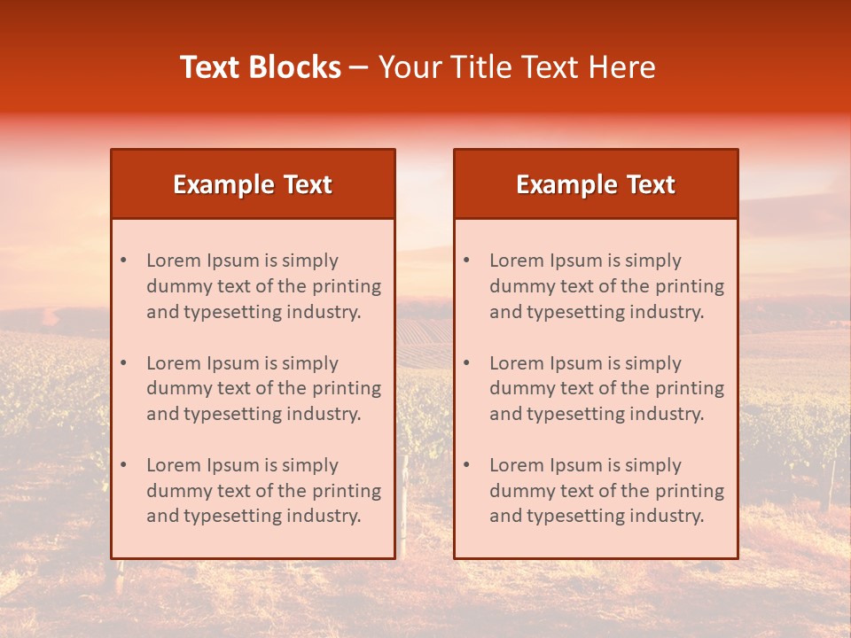 Vineyard Sunset PowerPoint Template