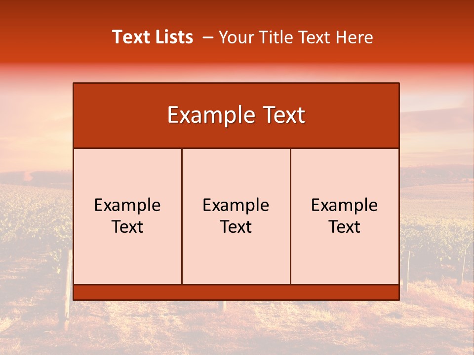 Vineyard Sunset PowerPoint Template