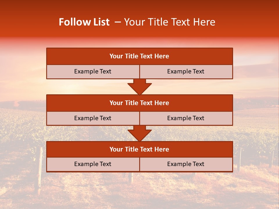 Vineyard Sunset PowerPoint Template