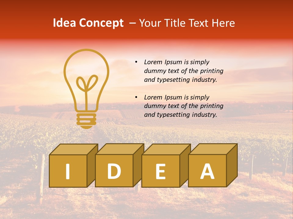 Vineyard Sunset PowerPoint Template