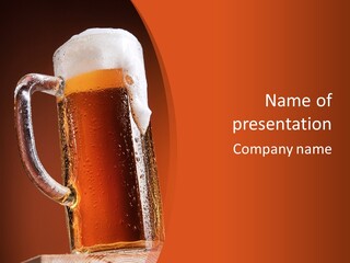 Large Mug Of Beer PowerPoint Template
