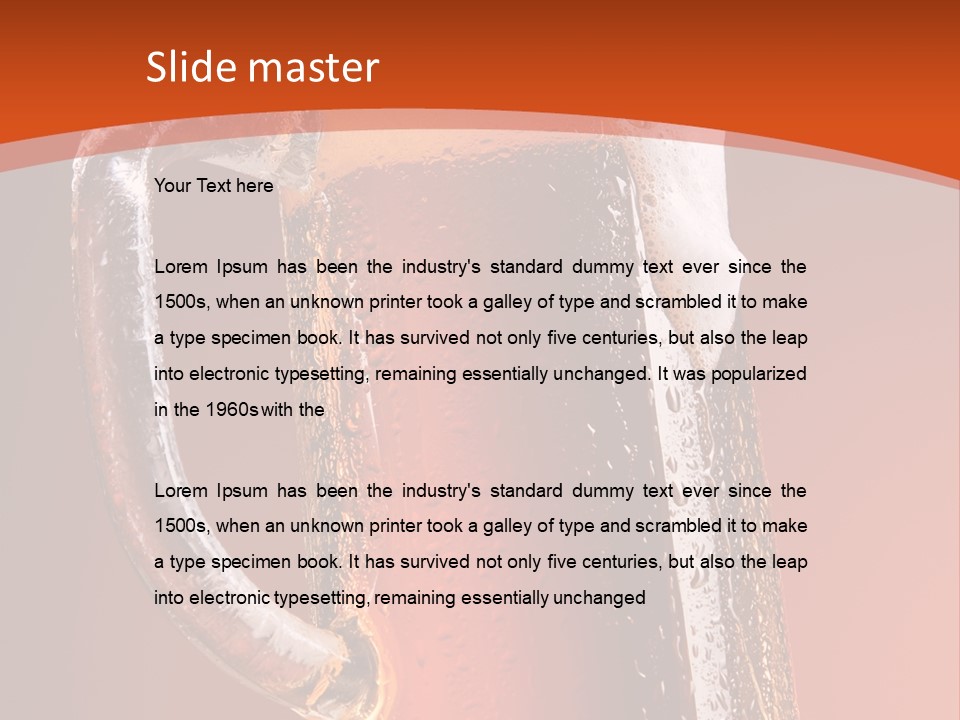 Large Mug Of Beer PowerPoint Template
