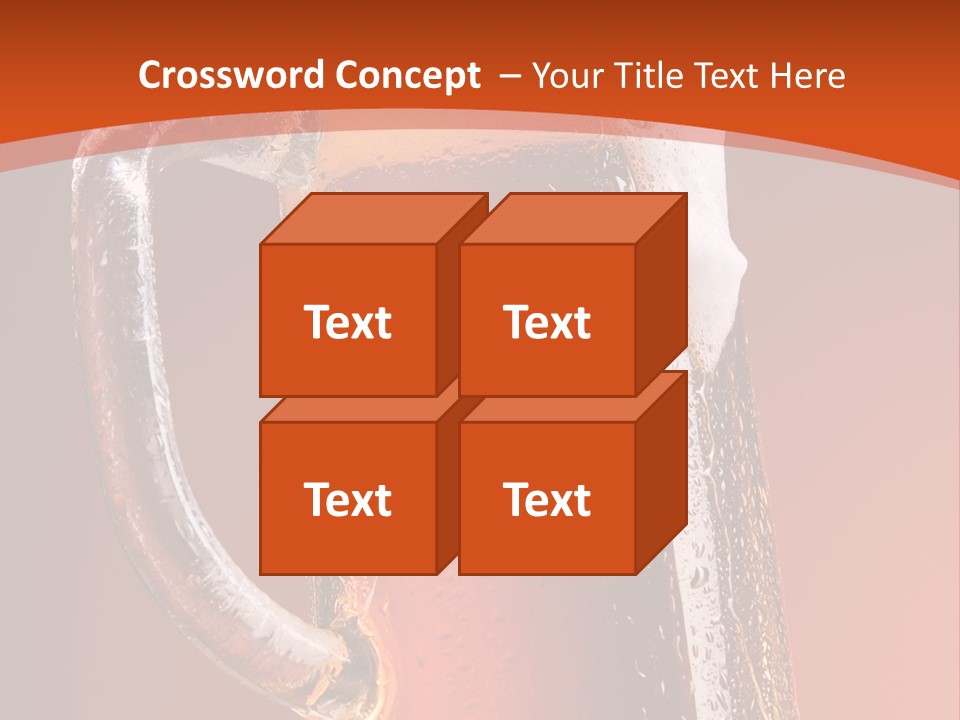 Large Mug Of Beer PowerPoint Template