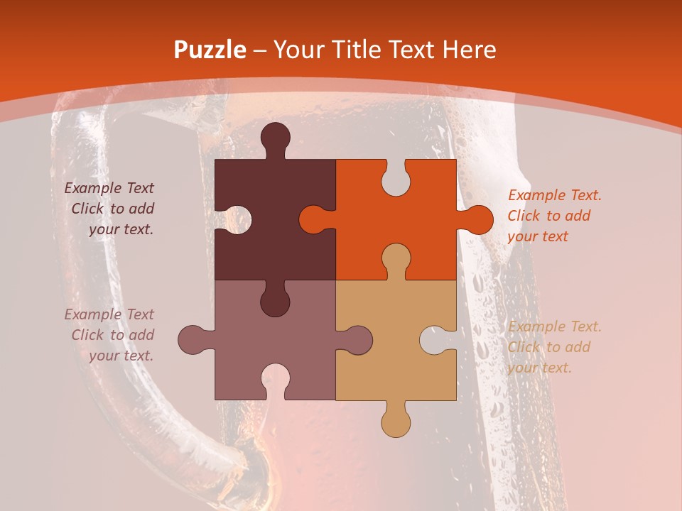 Large Mug Of Beer PowerPoint Template