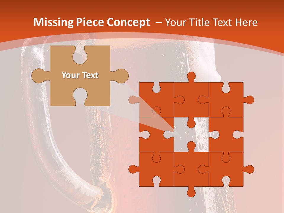 Large Mug Of Beer PowerPoint Template