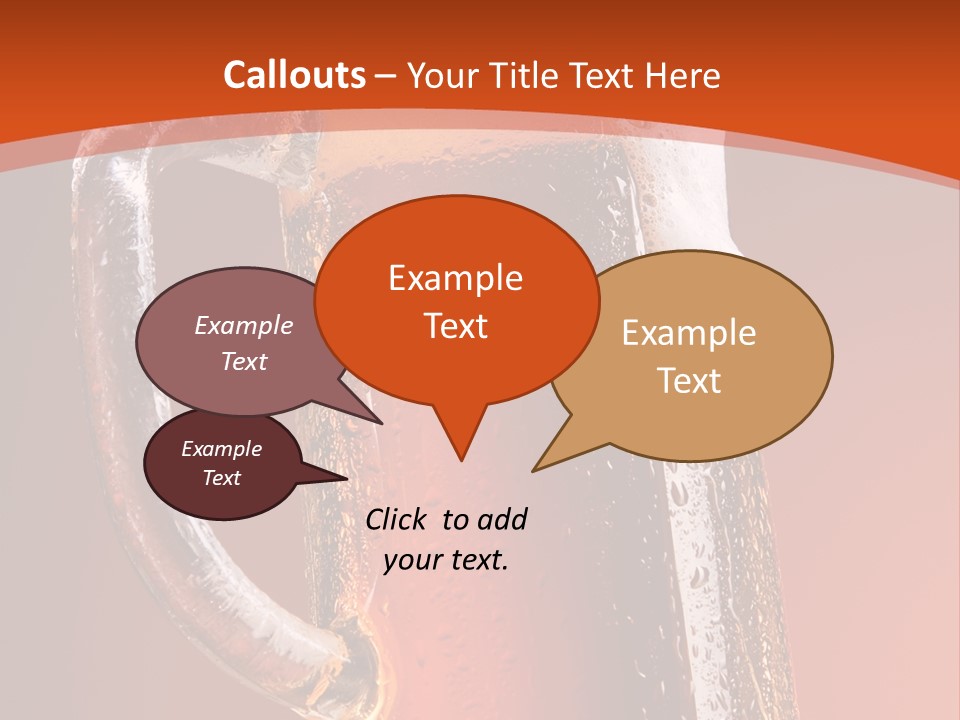Large Mug Of Beer PowerPoint Template