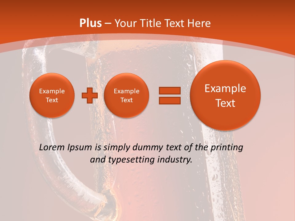 Large Mug Of Beer PowerPoint Template