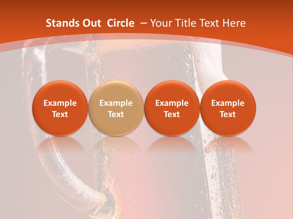 Large Mug Of Beer PowerPoint Template