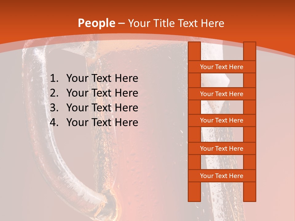 Large Mug Of Beer PowerPoint Template