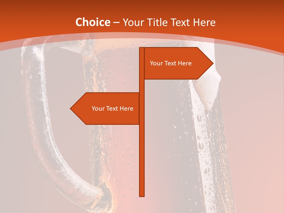 Large Mug Of Beer PowerPoint Template