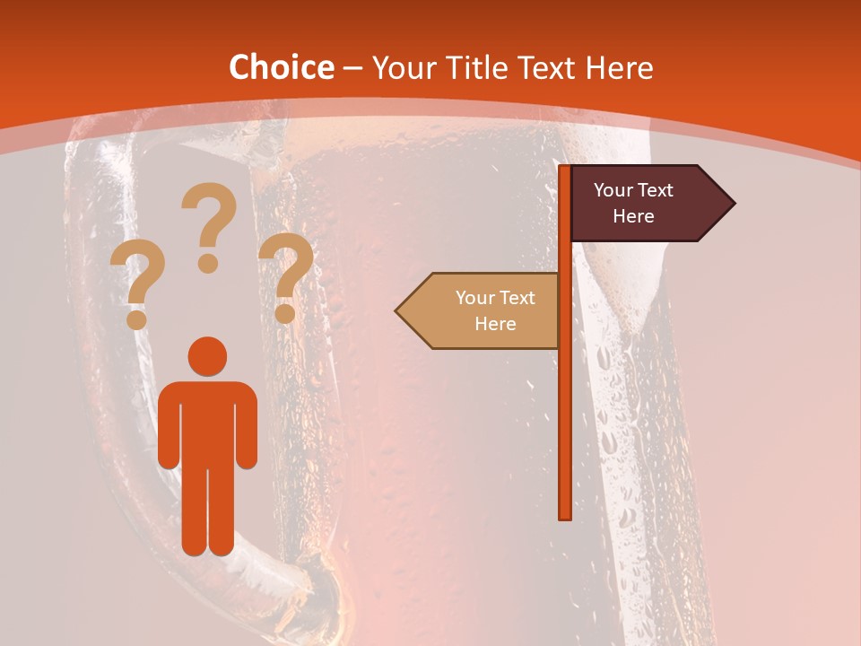 Large Mug Of Beer PowerPoint Template