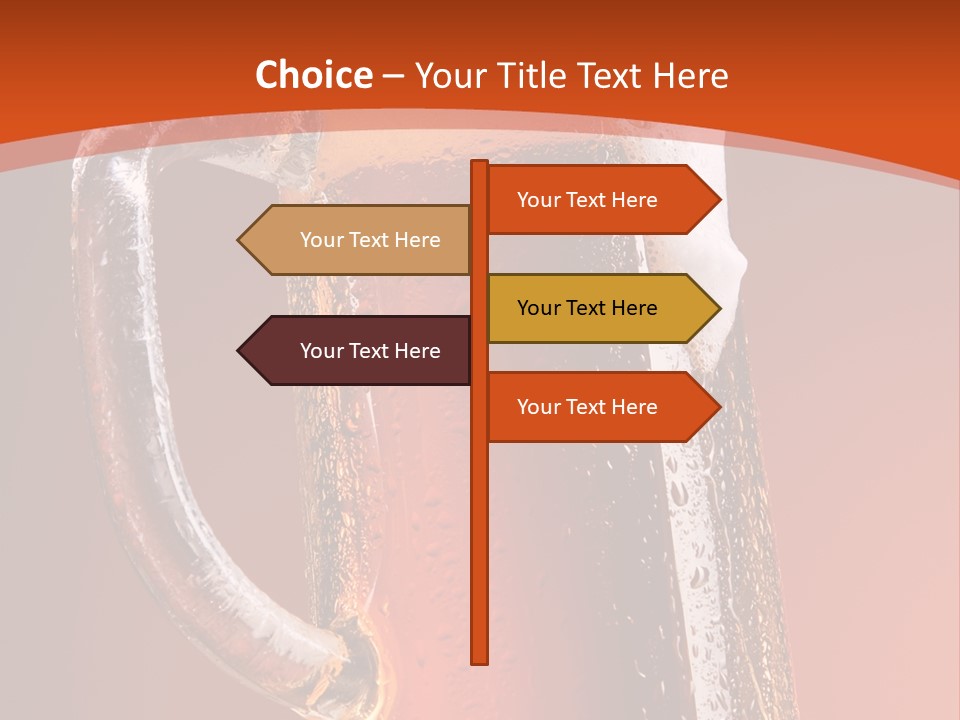 Large Mug Of Beer PowerPoint Template