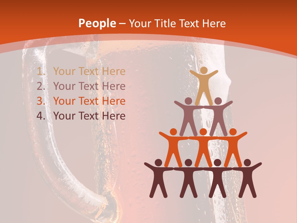 Large Mug Of Beer PowerPoint Template