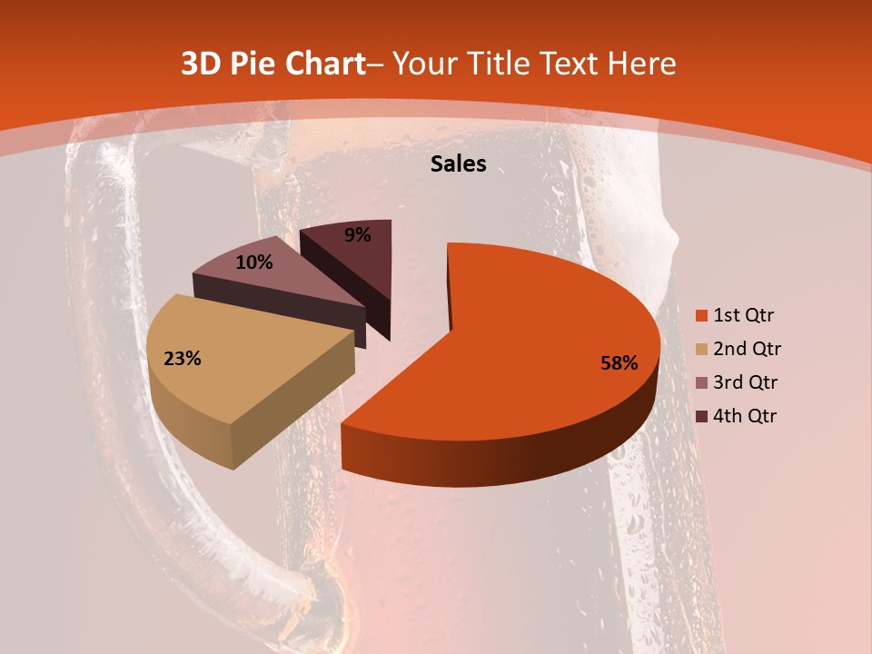 Large Mug Of Beer PowerPoint Template