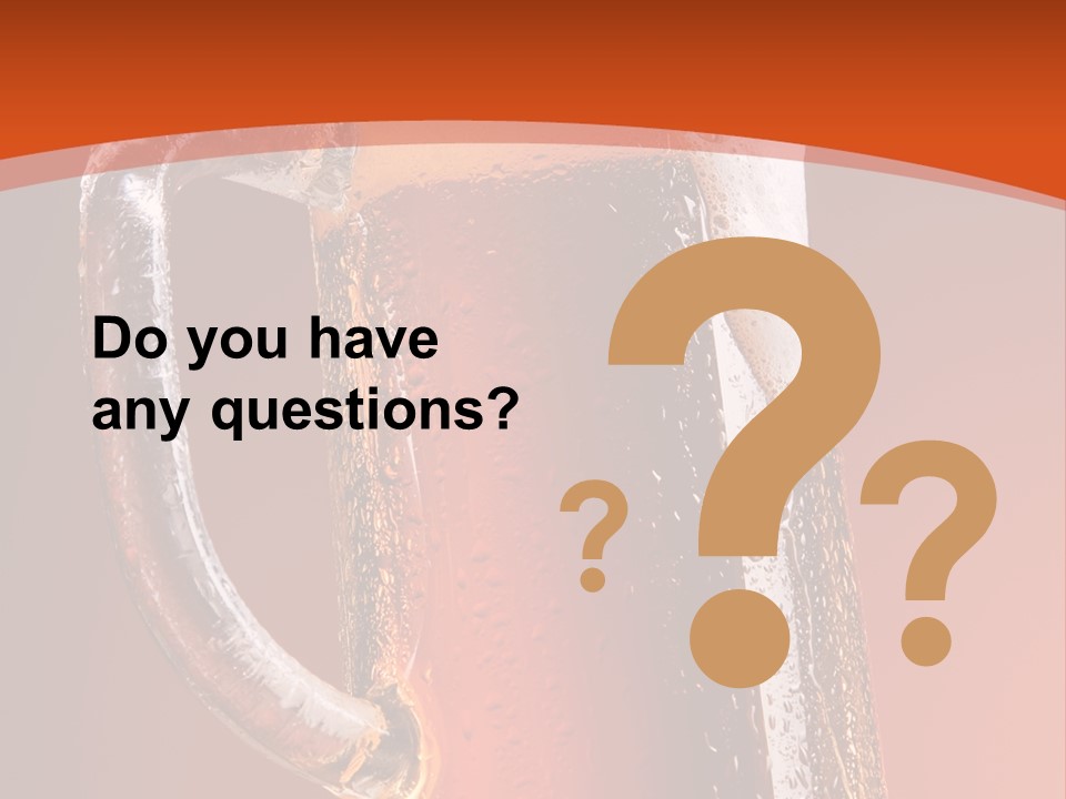 Large Mug Of Beer PowerPoint Template