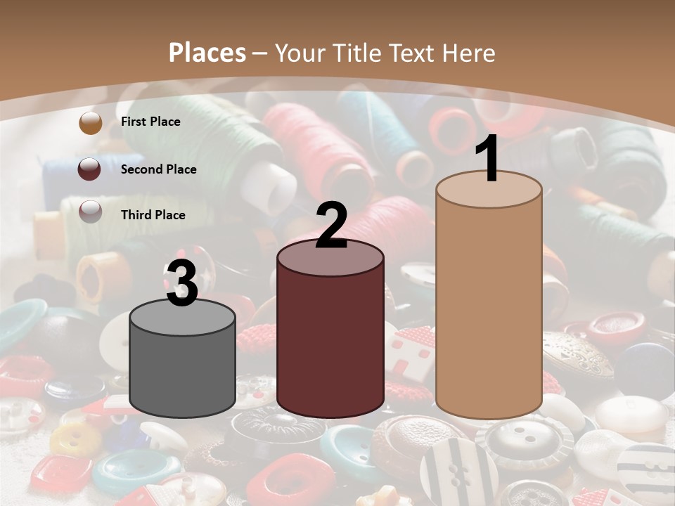 Sewing Close Up Black PowerPoint Template