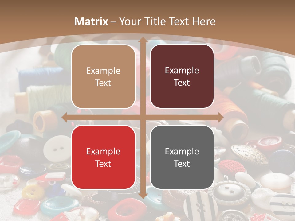 Sewing Close Up Black PowerPoint Template