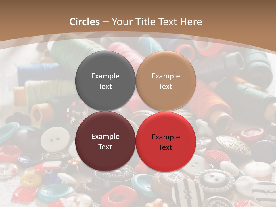 Sewing Close Up Black PowerPoint Template