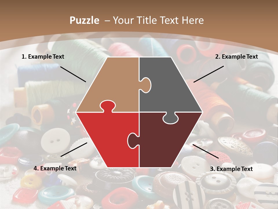 Sewing Close Up Black PowerPoint Template