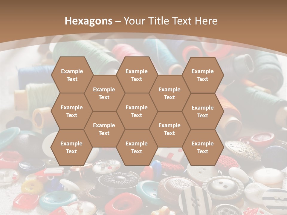 Sewing Close Up Black PowerPoint Template