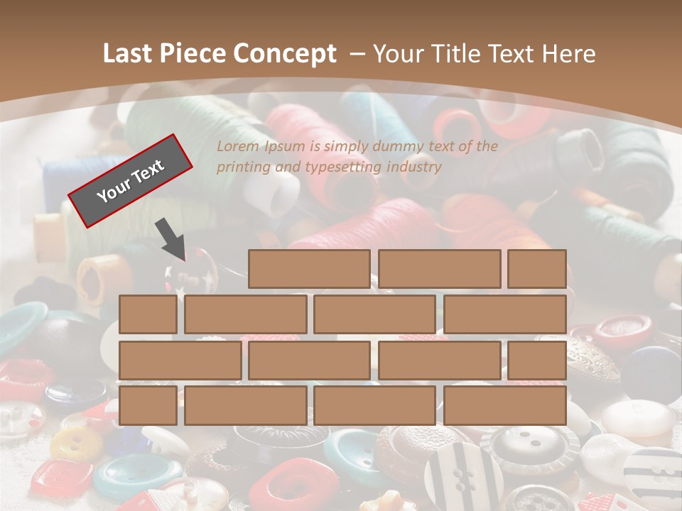 Sewing Close Up Black PowerPoint Template