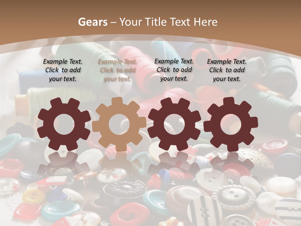 Sewing Close Up Black PowerPoint Template