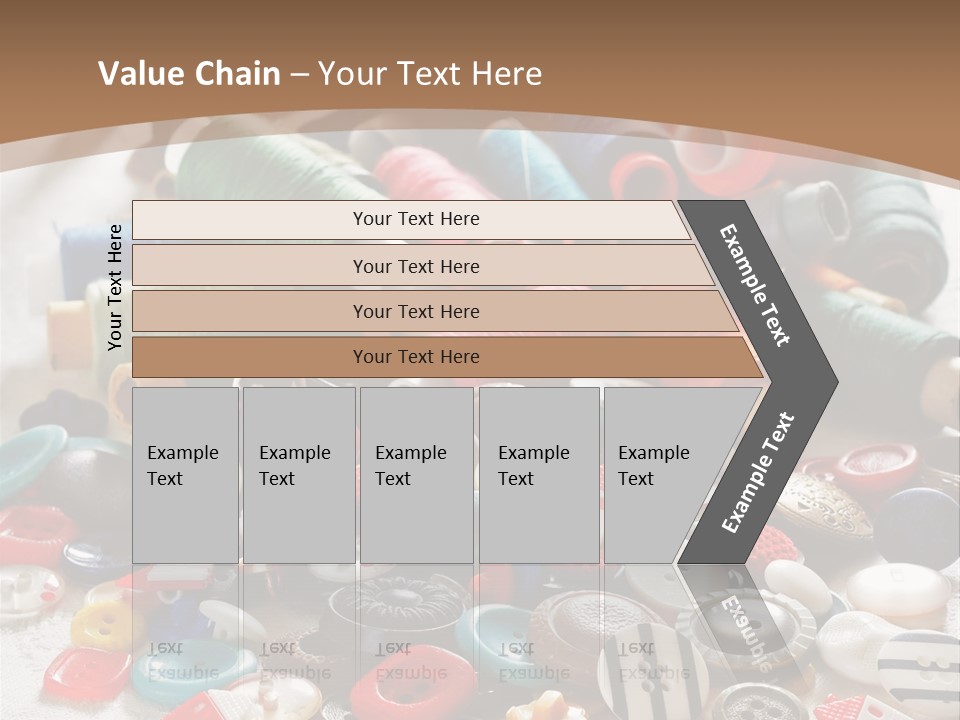 Sewing Close Up Black PowerPoint Template