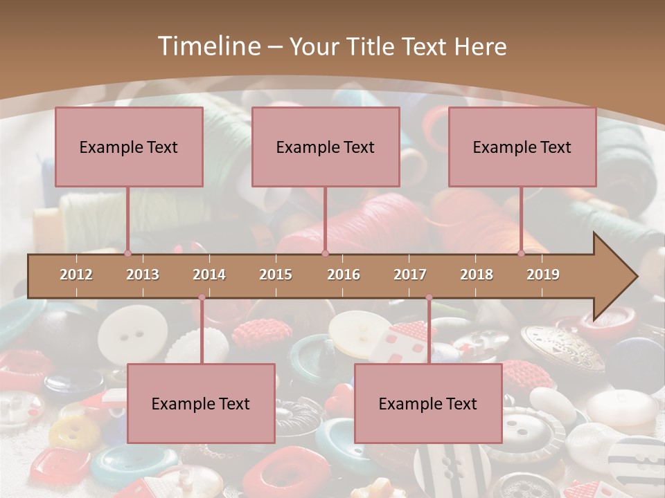 Sewing Close Up Black PowerPoint Template